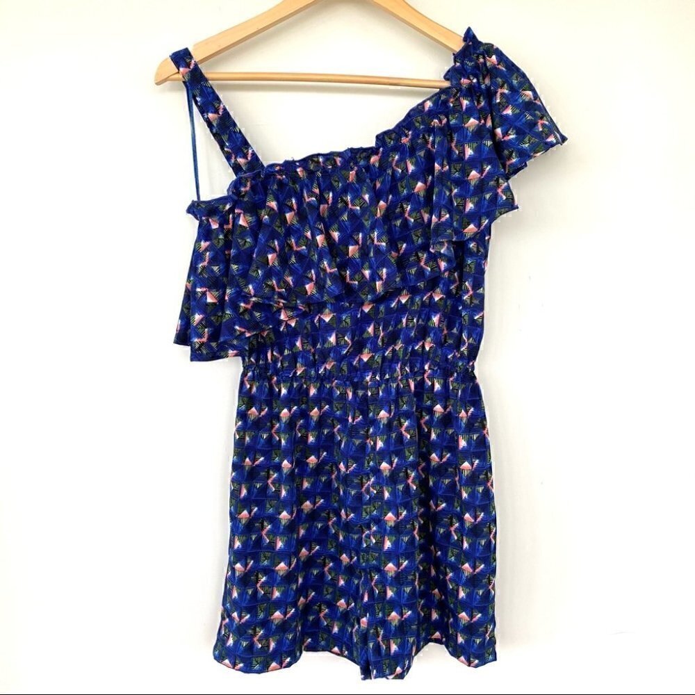Atmosphere sleeveless romper,  off-shoulder with ruffle